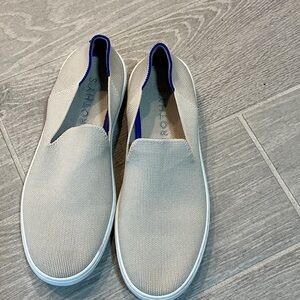 Rothy's Knit Slip-On Sneakers in Light Beige Women’s Sz 8.5